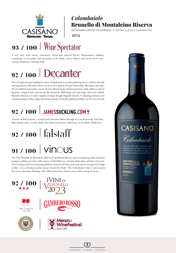 Auszeichnungen für den Brunello di Montalcino Riserva