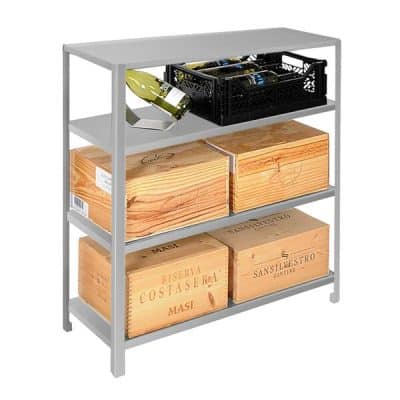 Ein moderner Platz für Ihre Weine- Weinregal aus pulverbeschichtetem Metall