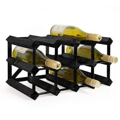 Das Weinregal für Einzelflaschenlagerung aus Buche und Metall - komplett montiert