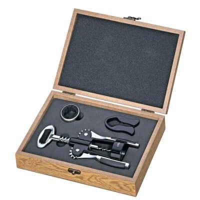 Perfekte Geschenk-Sets für Weinliebhaber: Hochwertige Wein-Accessoires in dekorativer Holzbox