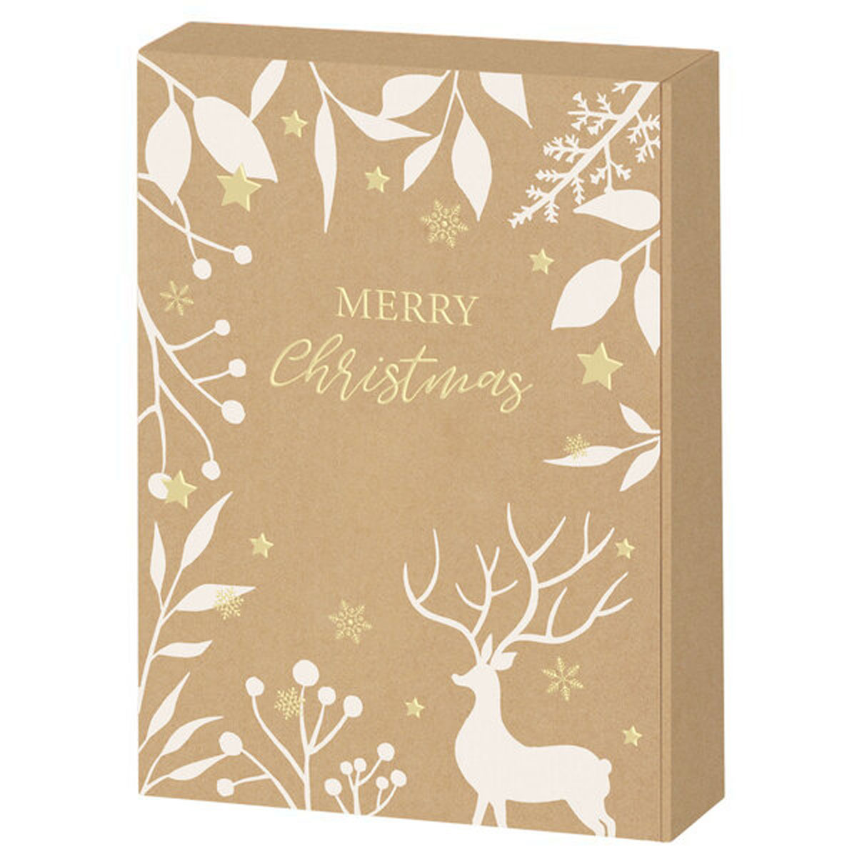 3er Geschenkkarton Kraftpapier ""Winterzauber""